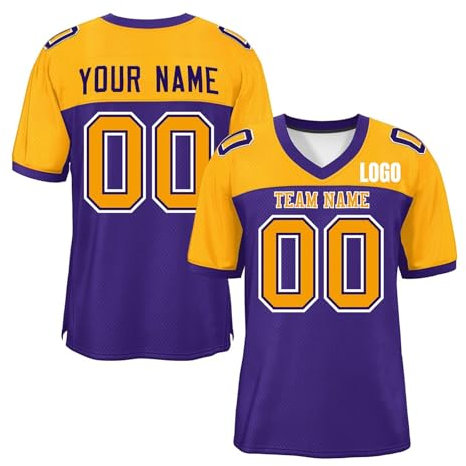 Personalisiertes American Football Trikot mit Namen Nummer Benutzerdefinierte Herren Sporthemden Trikot Atmungsaktiv Personalisierte Fußballtrikots Fußball Team Shirt für Frauen Männer Jugend Kind