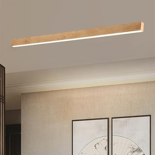 Deckenleuchte Esstisch Deckenlampe Langer Streifen Hängeleuchte Modern LED Licht Kronleuchter Rechteckig Ultradünn Lamp Minimalistisch Beleuchtung Wohnzimmer Schlafzimmer (Neutrales Licht,120CM)