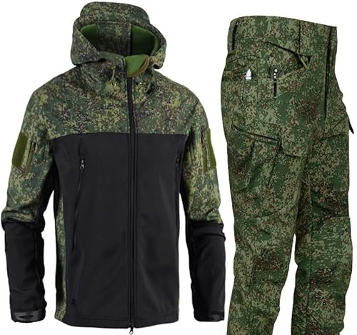 Mixtric Militärische Softshell-Overalls, wasserdichte Armee-Kampfanzug-Sets, Taktische Jacke Und Hose Für Herren, wasserdichte Tarnuniform, Trainings-Kampfoutfit