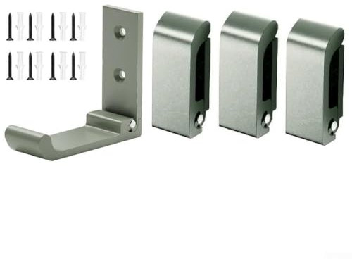 Schlanke Packung mit 4 robusten Klapphaken aus leichtem Aluminium; perfekt geeignet für Ihre Heimorganisationsprojekte drinnen oder draußen (grün)