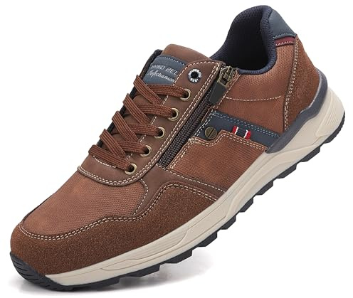ARRIGO BELLO Zapatillas Deportivas Hombre Zapatillas Running Ligeras Transpirables Elegantes Zapatos Casuales Caminar 41-46 (Marrón,42)