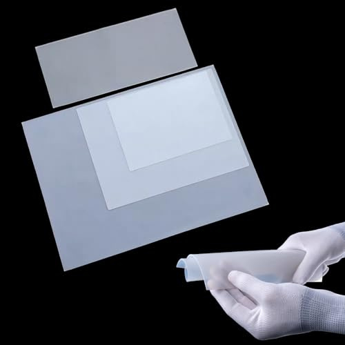 Silikonmatte Silikonplatte Silikondichtung | Transparent | -40 bis 180 °C | Ultra-dünn | zur Herstellung von Dichtungen und Abdichtungen, Tastatur-Schutzfolien, Maschinen 50x50CMx0.1mm