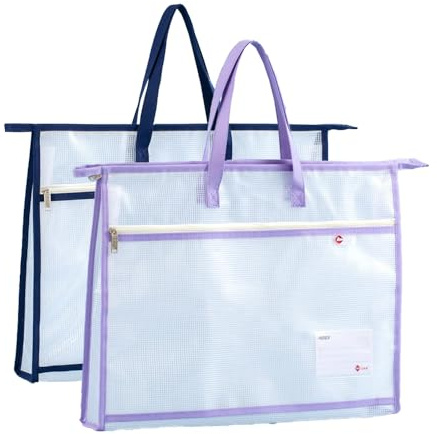 Oaygat 2 Piece Art Portfolio Storages Case A3 Artist-Grade Painting Storage Bag A3 Waterproof Portfolio Folder Artwork Storage Bags Painting & Board Storages Bags Artwork Folder