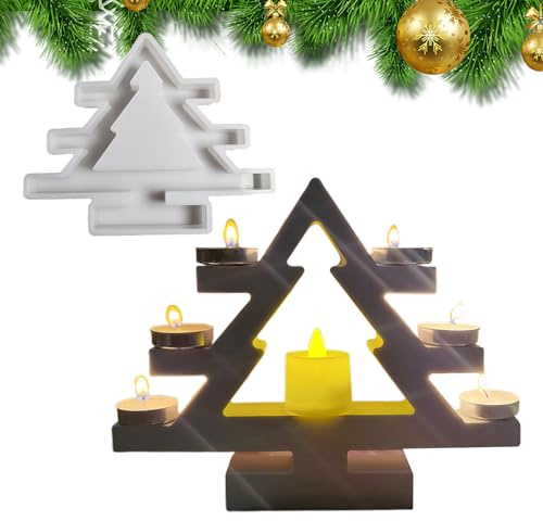 Kerzenständer Gussform | Handgefertigte Baumförmige Silikonform Für Kerzenhalter | Gießform Für Kerzenständer Aus Harz,DIY Bastelsets Für Advent Geburtstag Herbstfest Heimdekoration