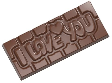 Chocolate World I Love You Bar Polycarbonate Mould 4 Cavities CW12009