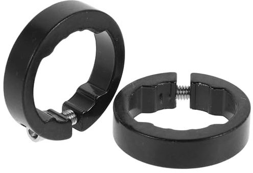 GAROZATION Aluminium Klemmringe 2 Stück 8mm Sicherungsring Fahrradlenker für Mountainbike und Rennrad Schwarz Stabile Fixierung für Sichere Fahrt