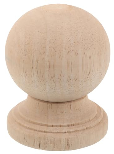 Cabilock Chapiteau DIY en Bois Sphérique de Colonne Rustique et Décoration de Meubles Grain Naturel Facile à Installer pour Balustrade D'escalier pour Villas