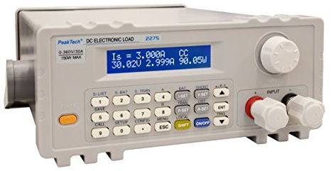 PeakTech P 2275 – Programmierbare DC-Elektronische Last 150W mit genauem LCD-Display,USB-to-COM Adapter, Dynamische Lastprüfung,Konstantmodus, Gleichspannungen bis zu 360V, Entladeprüfer für Batterien