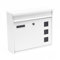Wiltec Boîte aux Lettres Murale V12, Verrouillable, Blanche, Acier galvanisé, 360 x 115 x 320 mm, avec Clapet, Fenêtres et Porte-nom