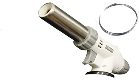 Gmjay Flamme Réglable de Briquet Butane de Cuisine de Chalumeau Coup Inversant L'inversion de 360 Degrés Appropriée Aux Verres/Bijoux/Soudure