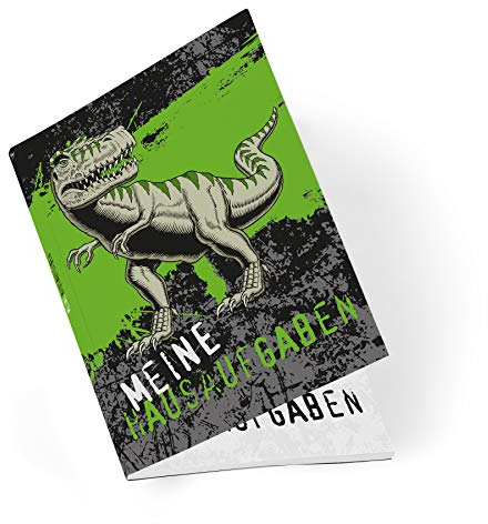 itenga Hausaufgabenheft T-Rex Schule Schulbedarf Notizbuch Meine Hausaufgaben DIN A5