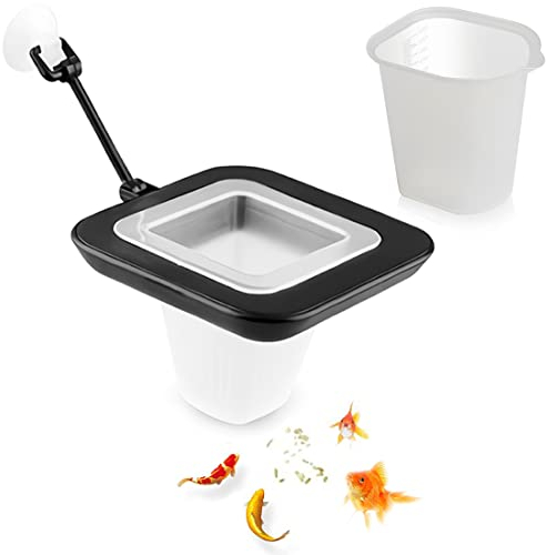 Maytop Aquarium Feeding Station Schwimmendes Fisch Futter Ring - Rote Würmer Fütterung Schüssel Fütterungsring Mit Saugnapf Messbecher Set Fischfutter Werkzeug