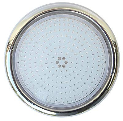 LED Pool Scheinwerfer Illustris flach 12V 35W Blende AISI316 D 220mm 1,5 AG 4m Kabel RGB Multicolor mit Wandfitting