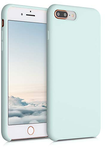kwmobile Handyhülle für Apple iPhone 7 Plus/iPhone 8 Plus Hülle - Case Silikon - Kabelloses Laden - Schutzhülle Cover in Cool Mint