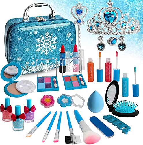 Kinderschminke Set Mädchen mit Schminkkoffer | Waschbare Rollenspiel-Makeup für Kinder | Geschenkidee 4-10 Jahre