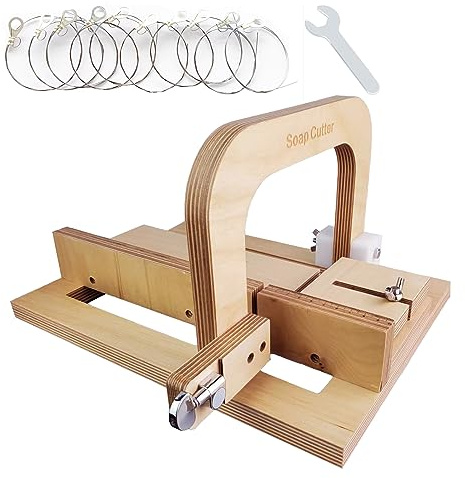 Kelodo Wooden Soap Cutter for Handmade Soap Making Professional, Soap Cutter Slicer with Adjustable Cutting Wire & Scale forCheese, Butter, Cake, Bread DIY Making Cutting Tool | Soap Cutter Slicer with Adjustable Cutting Wire & Scale forCheese, Butter, Cake, Bread DIY Making Cutting Tool