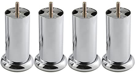 OGRAFF Hairpin Leg Tischbeine 4 STÜCKE Dicke Metall Möbelfüße Dia 50mm Oberfläche Chrome Schrankbeine Für Ersatz Von Sofa (Größe : 120MM)