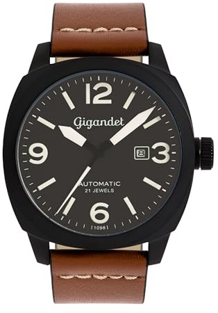 Gigandet Herren Analog Japanisches Automatikwerk Uhr mit Leder Armband VNAG9/005