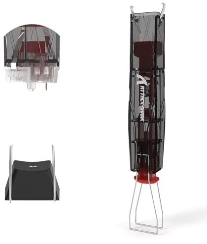 ATTACK SHARK KS01 2-in-1 Keycap Puller and Switch Puller for Mechanical Gaming Keyboards, Adjustable 304 Stainless Steel Keycap Remover, Effortless Switch Remover for Office Home- Black Translucent