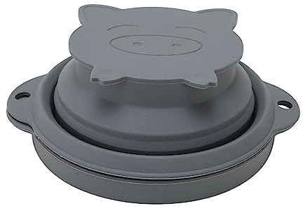 Zusammenklappbare Hunde-Reisenäpfe, Tragbare Faltbare Hundenäpfe aus Lebensmittelechtem Silikon mit Deckel, Faltbarer Futternapf für Haustiere, Hundenapf für Spaziergänge Im Freien, Camping, Reisen