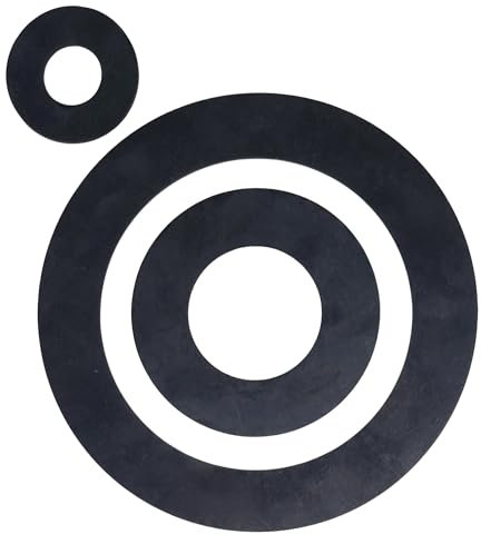 diconfa Flanschdichtung DIN 2690 Gummi EPDM - WÄHLEN ==> DN15 bis DN500-1 bis 200 Stück - AUSWAHL: DN40 PN10-40 (92 x 49 x 3mm), 80 Stück - Gummidichtung Flachdichtung Rohrverbindung Vollgummi