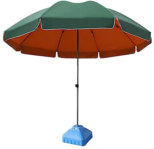 ASerZenith Gartenschirm, extragroßer Terrassenschirm, Außenschirme für die Terrasse, tragbare Sonnenschutzschirme, Schirmstangen und -rippen aus Karbonstahl, befüllbare Basis (260 cm/102,4 Zoll + Ab