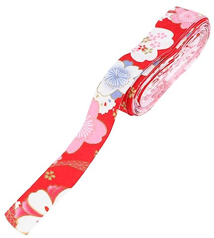 SEWACC 1rolle Buntes Bedrucktes Baumwollband Geschenkverpackung Bastelmaterial Für Hochzeiten Partys Und Dekoration Rot Yards