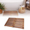 Ejoyous Tappetino da Bagno in Legno, Antiscivolo, Pieghevole, Design a Lamelle, Marrone