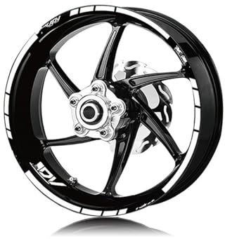 Rueda Moto Decoración Llanta Motocicleta Pegatina Impermeable Cinta Adhesiva Reflectante Cinta Rayas Para x&adv Para x&adv Para x&adv 750 Calcomanía Calcomanía(XT-LQ-X-ADV-WHT)