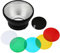Difusor de luz con modificador intermitente con 5 colores y rejillas para AD300Pro intermitente para mejorar la foto
