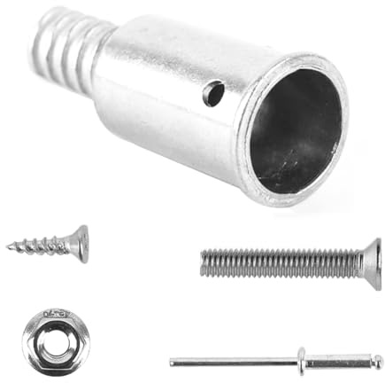 Namvo Teleskopstangen-Set, Verbindungsstück, Gewindestiebkopf, Besenstielkopf für Stange, Metallbesenstiel, Gewindestiebkopf, Holzstiebkopf für Holzstange, Gewindestiebkopf