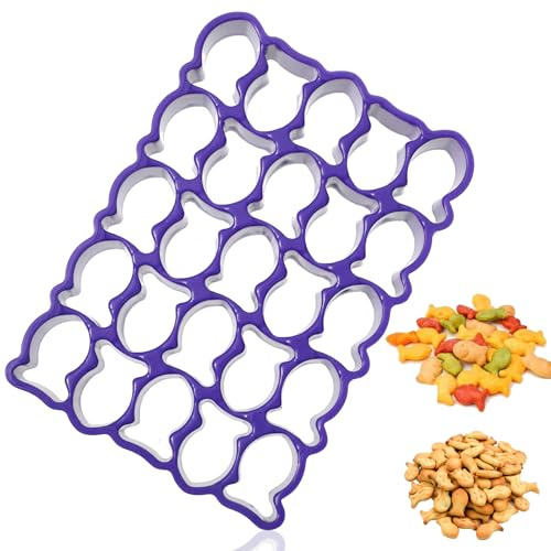 25 Cavity Goldfish Cracker Cutter, Fish-Shaped Cracker Cookie Cutter, Mini Gold Fish Animal Cookie Cutter for Baking Cookies Tiny Treats