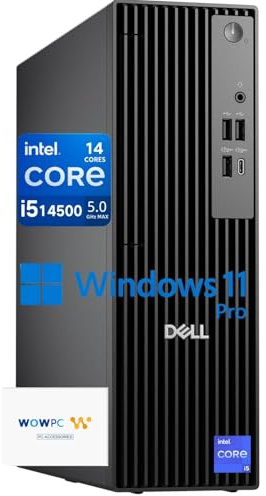 Dell Pro Slim QCS1250 SFF Desktop(Next-Gen OptiPlex), 14th Gen i5-14500 (14 Cores, Up to 5.0GHz), 16GB DDR5 RAM, 1TB PCIe SSD, HDMI+DP, 2 Monitor Support, USB-C, Wi-Fi 6E, Windows 11 Pro
