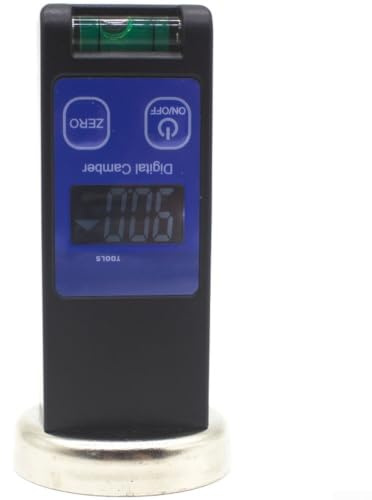 Medidor digital de camber con pantalla LCD para alineación de ruedas, herramienta de nivel de base magnética para mecánicos de automóviles y equipos de carreras, color negro