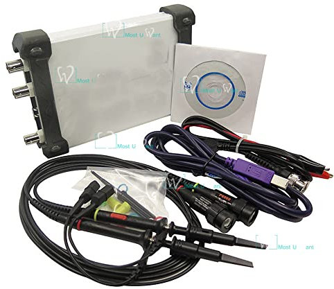 équipement de test PC basé USB 4 en 1 Digital Oscilloscope virtuel 2 canaux 60 MHz 200 MSA/S Analyseur de spectre Analyseur Sweeper DDS Source de signal