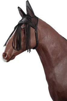 PFIFF 102354 Fliegenfransen mit Ohrennetz, schwarz Cob