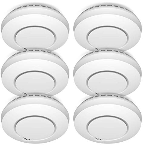 ELRO FZ5002R Connects Funk Rauchmelder-DIN EN14604 geprüft-mit Hitzesensor-Vernetzbar-2-er Set, 6 Stück