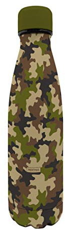 Nerthus Doppelwandige Thermosflasche für Kaltes und Heißes, Design: Leopard, aus 18/8 Edelstahl, BPA-frei, 500 ml