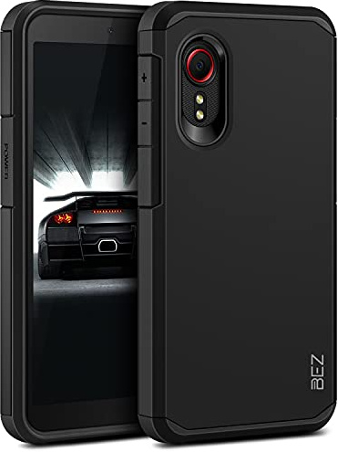 BEZ Hülle für Samsung Xcover 5 Hülle, Handyhülle Tasche Stoßfestes Kompatibel für Samsung Galaxy Xcover 5, [Heavy Duty Serie] Outdoor Dual Layer Armor Case Handy Schutzhülle Robuste, Schwarz