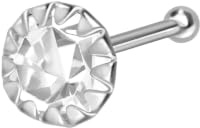 PIERCINGLINE 925er STERLING SILBER Nasenpiercing STECKER biegbar KRISTALL Piercing Nase