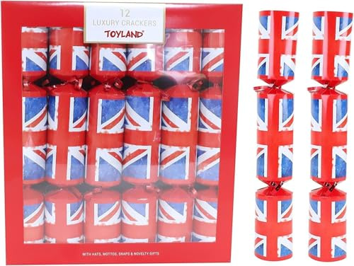 Toyland® 12 Luxus Union Jack Design – Rot, Weiß & Blau Traditionelle englische Party Favors – Britische Dekorationen
