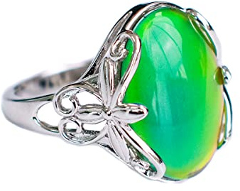 Aurorapromise Butterfly Color Changing Mood Ring In Sterling Silver Handmade For Women, For Mom, For Friends (6)