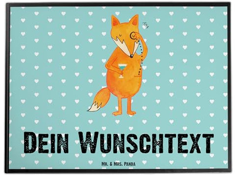 Mr. & Mrs. Panda Personalisierte Schreibtischunterlage Fuchs Lord - Geschenke, Schreibtischauflage mit Namen, Neugierig, Selbst Gestalten, Schick, Motivation Spruch, Schreibtisch Matte, Lustig