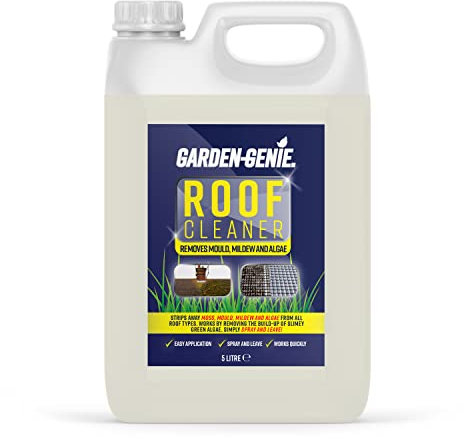 Garden Genie - Roof Cleaner | Fast Acting Concentrated Outdoor Treatment | Mould, Mildew, Lichen and Algae Remover - 5 Litre