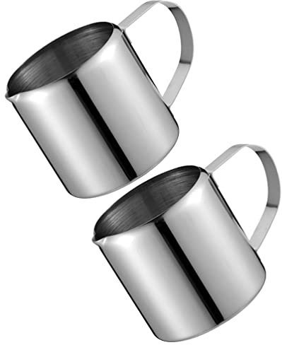 Operitacx 2pièces à Mousse Acier De Pichet à Lait Pour Latte Art Et Mousse De Lait Accessoire Pratique Pour Et Amateurs De Café