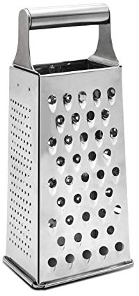 CABLEPELADO Rallador de Acero Inoxidable 4 caras cocina, Rallador de caja, Rallador de queso, Rallador multiusos, Rallador de cuatro lados, Rallador de cocina, Rallador de verduras, Acero inoxidable