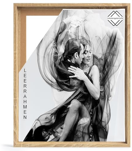 rahmengalerie24 Bilderrahmen Leerrahmen für Leinwand Bilder auf Keilrahmen | Format 30x40 cm in Sonoma Holz Optik