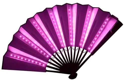 B BachVibes Faltbarer Fächer: Die Ergänzung für Partys, Festivals, Diskotheken und Musikkonzerte. (Rosa) (Rosa)