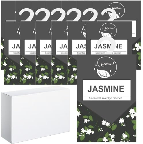 14PCS Sachet Parfumé Armoire Sent Bon Maison, Sachet Armoire Parfumé, Sachets Lavande Placards Parfum Voiture, Parfum d Ambiance Maison Parfum d'intérieur, Desodorisant Vetement Armoire (Jasmin)