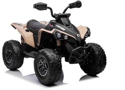 Quad Electric Bambini 12 V, Can-Am Renegade, Cachi, Autolettrica 12 V, Luci LED, Batteria 12 V, Motori 2 x 35 W, Ruote morbide EVA, Lettore MP3 USB/AUX